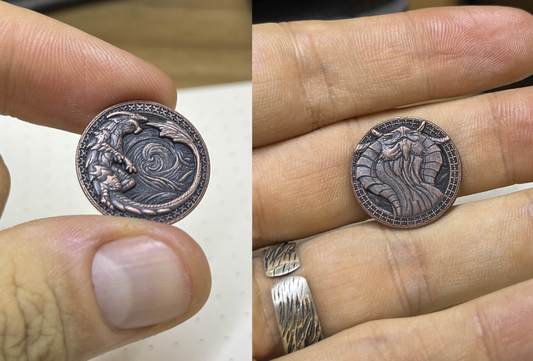 D&D Dragon Coins Update - Copper Samples