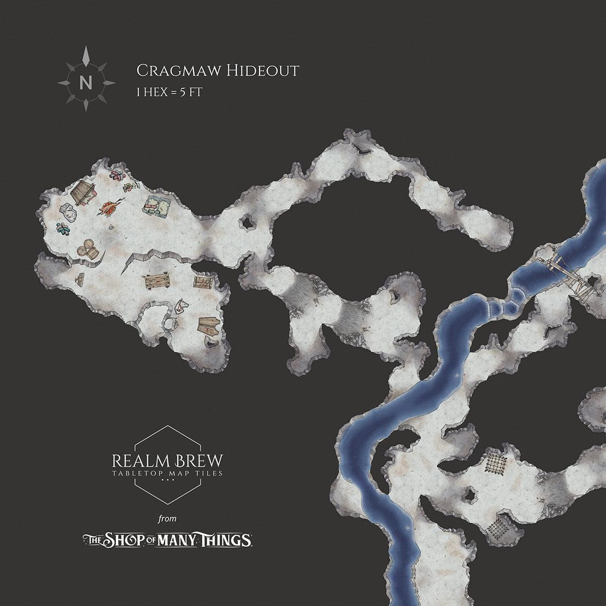 Cragmaw Hideout Map For Dandd Starter Set Free The Shop Of Many Things 3115